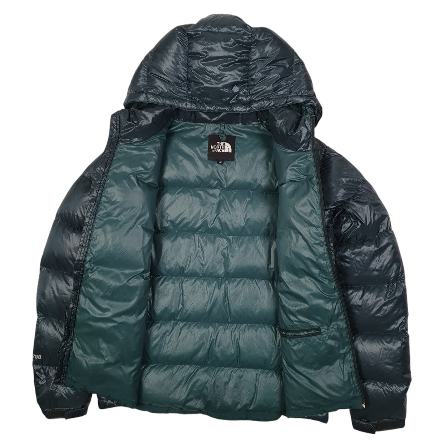 Womens Green The North Face Nuptse  Coat
