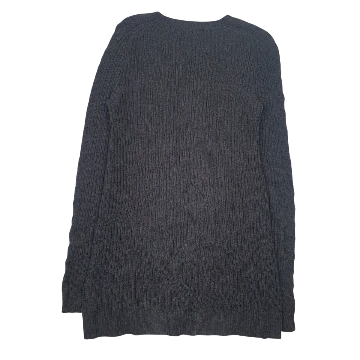 Womens Grey Nautica Caleb Knit Longline Crewneck Jumper