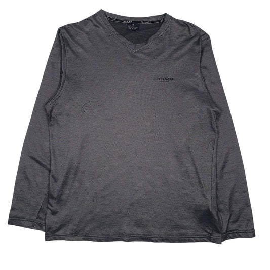 Mens Grey Trussardi Jeans Made In Italy Long Sleeve T Shirt