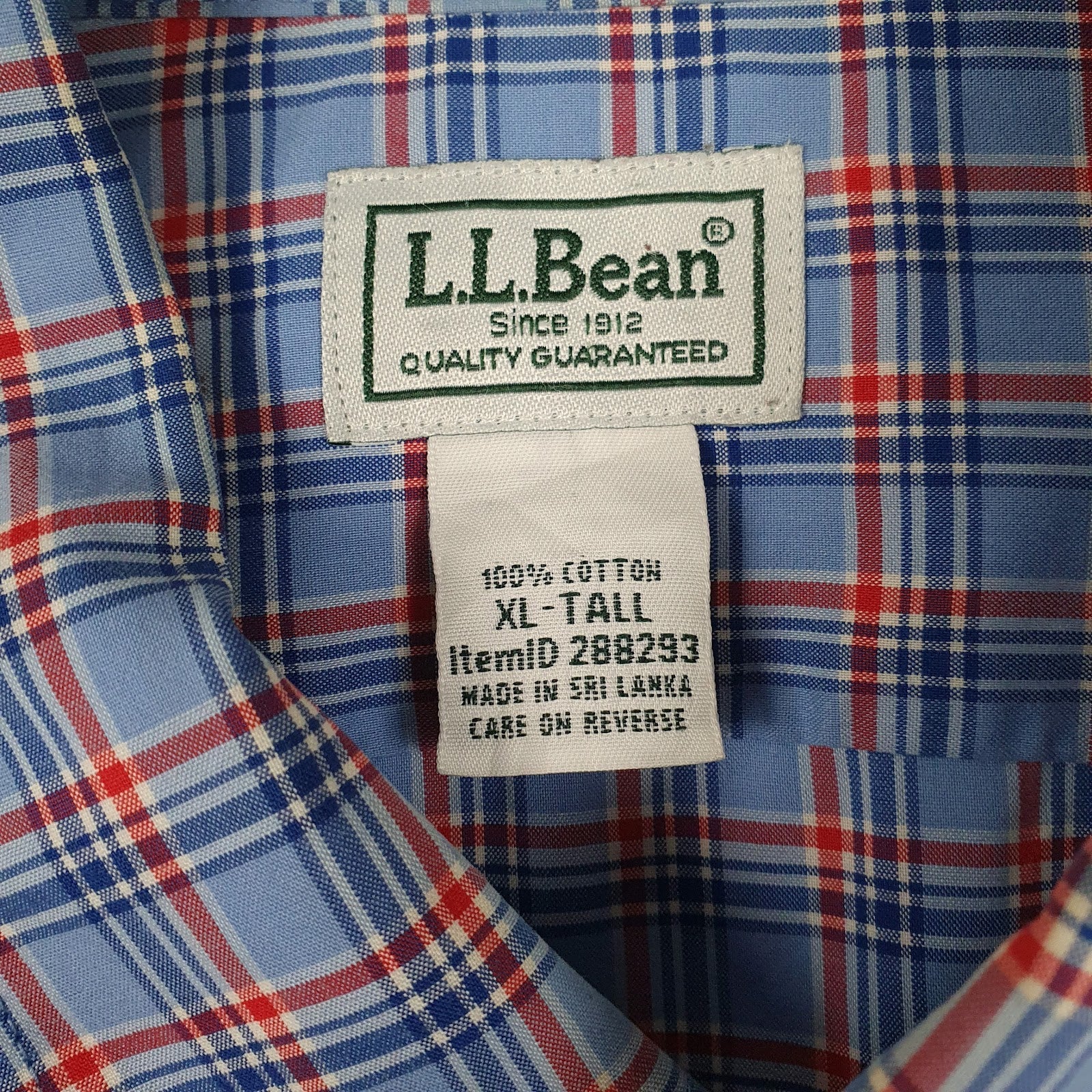 Mens Blue L.L.Bean   Shirt
