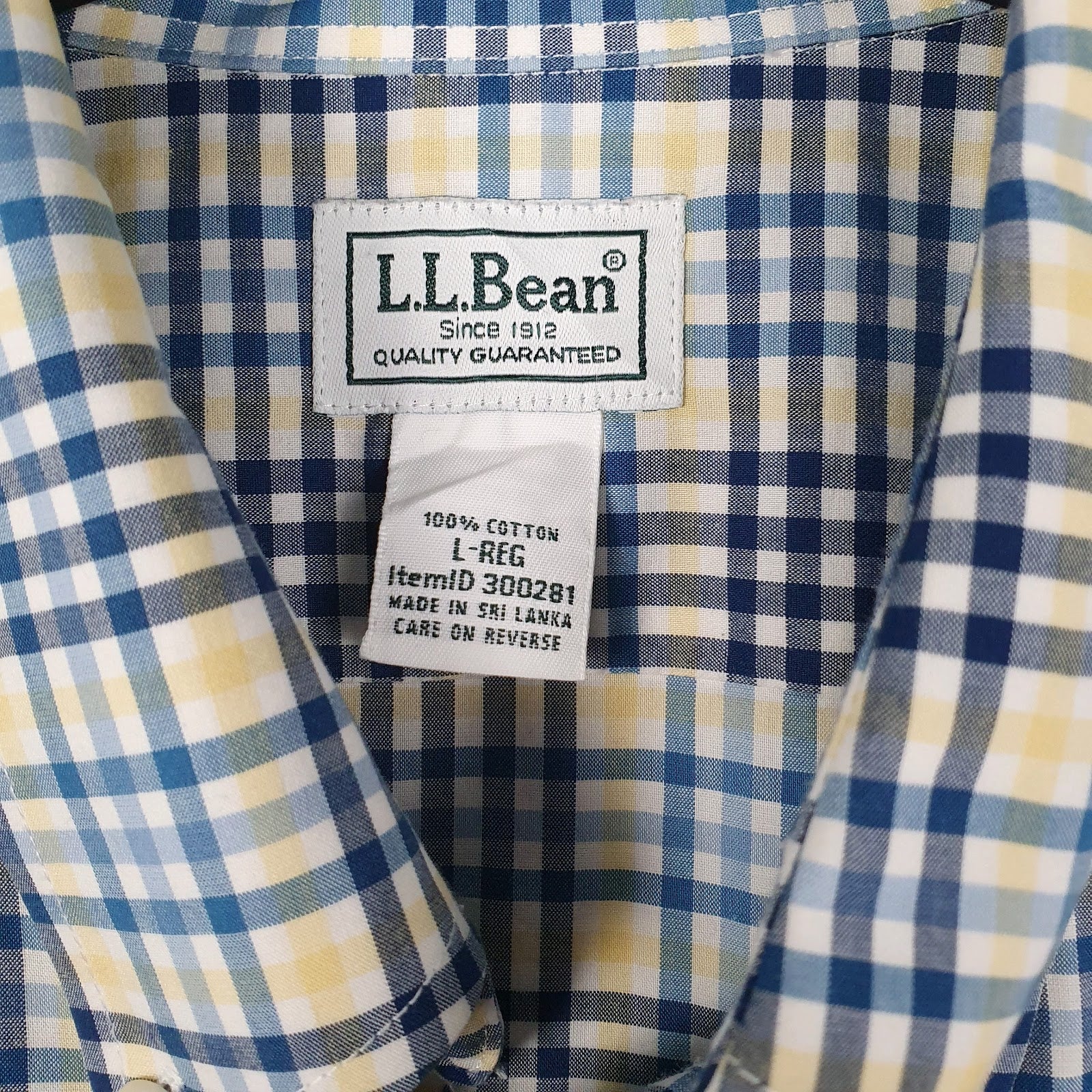 Mens Blue L.L.Bean   Shirt