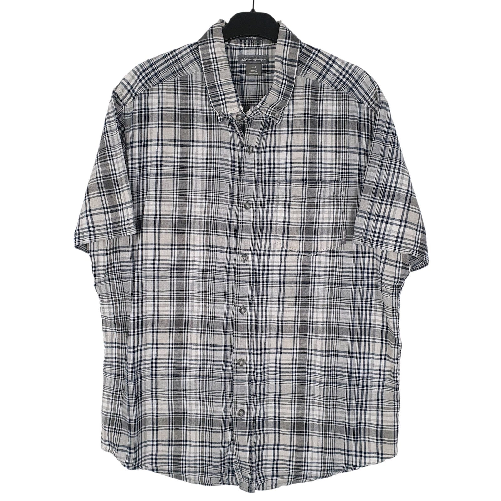 Mens Grey Eddie Bauer  Short Sleeve Shirt