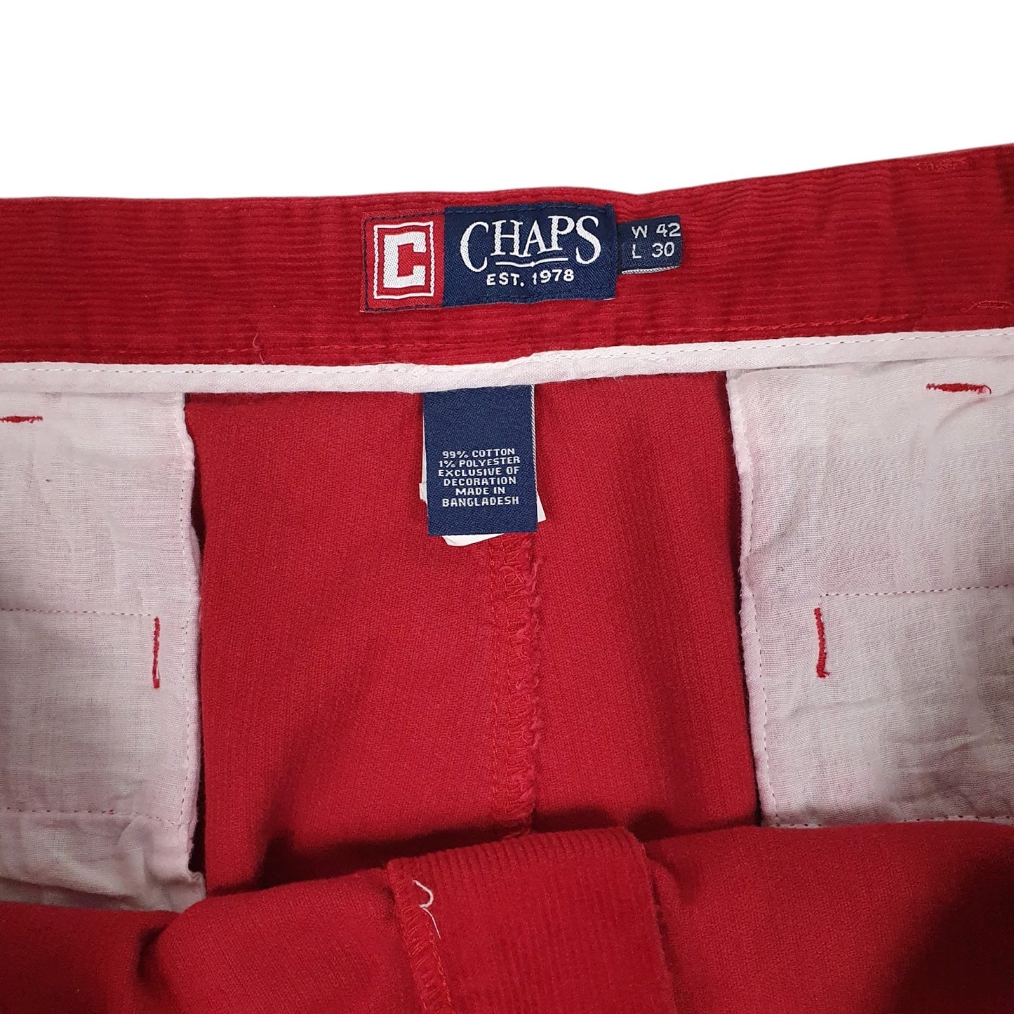 Mens Red Chaps   Trousers