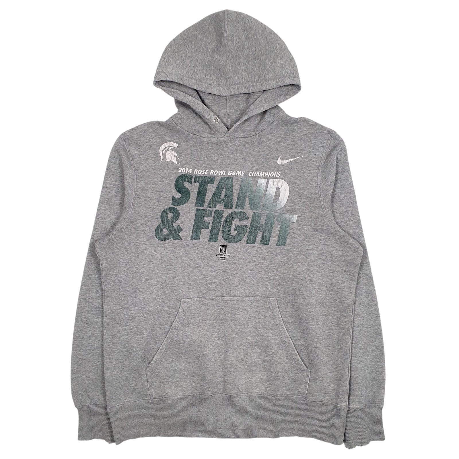 Mens Grey Nike 2014 Rose Bowl Game Champions Hoodie Jumper