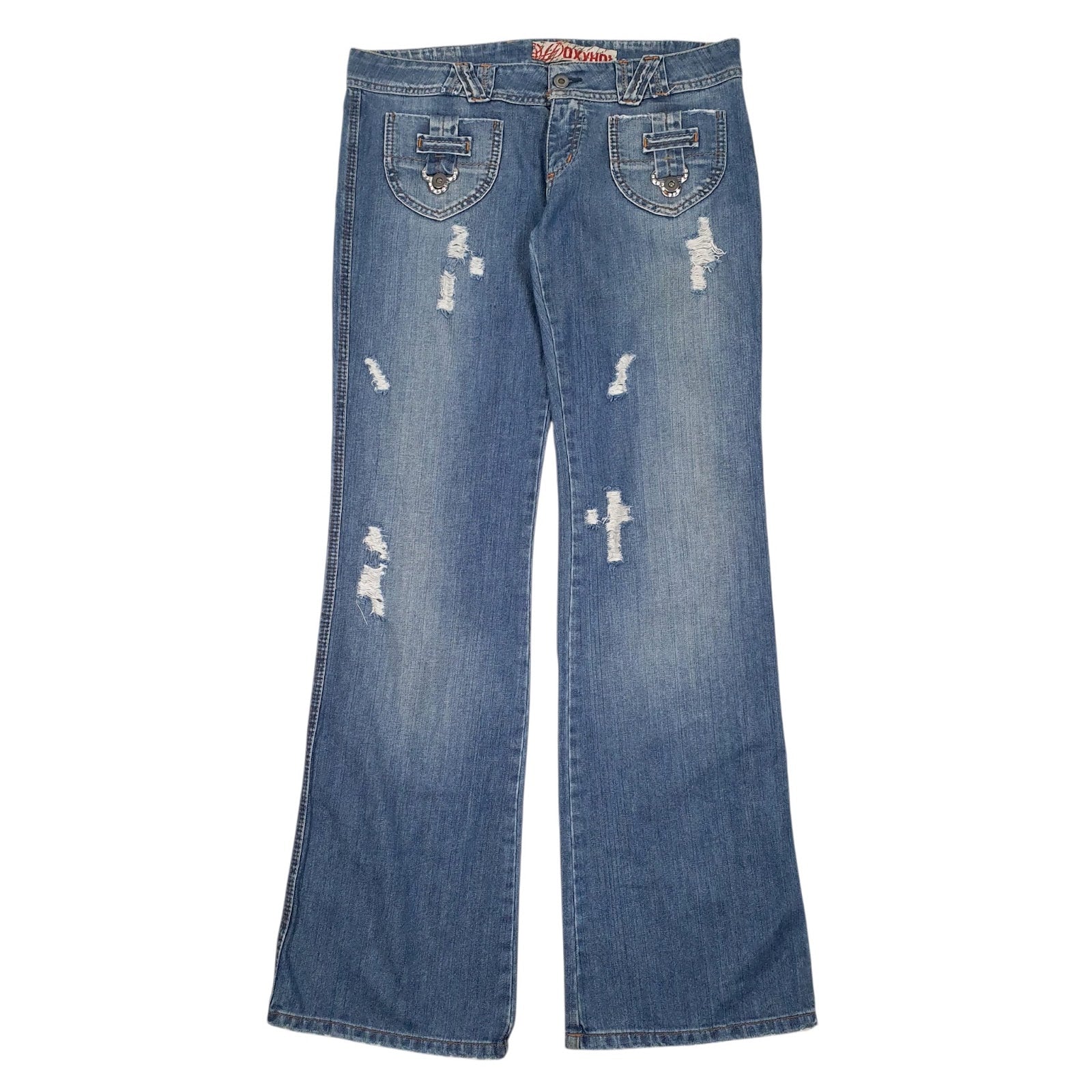 Womens Blue Oxyho Distressed throughout. Casual JeansW32 L34