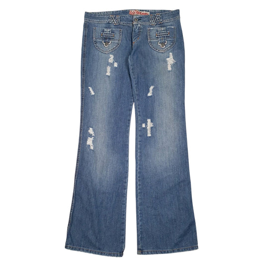 Womens Blue Oxyho Distressed throughout. Casual JeansW32 L34