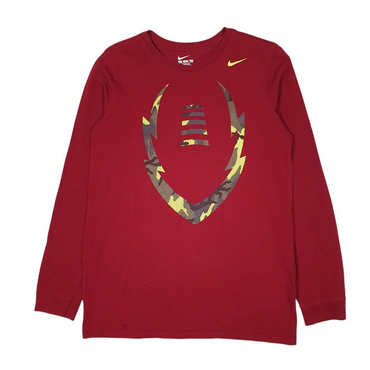 Mens Burgundy Nike  Long Sleeve T Shirt