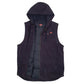 Mens Navy Wrangler Workwear Padded Hooded  Coat