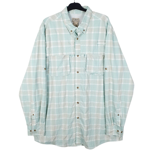 Mens Blue L.L.Bean  Long Sleeve Shirt