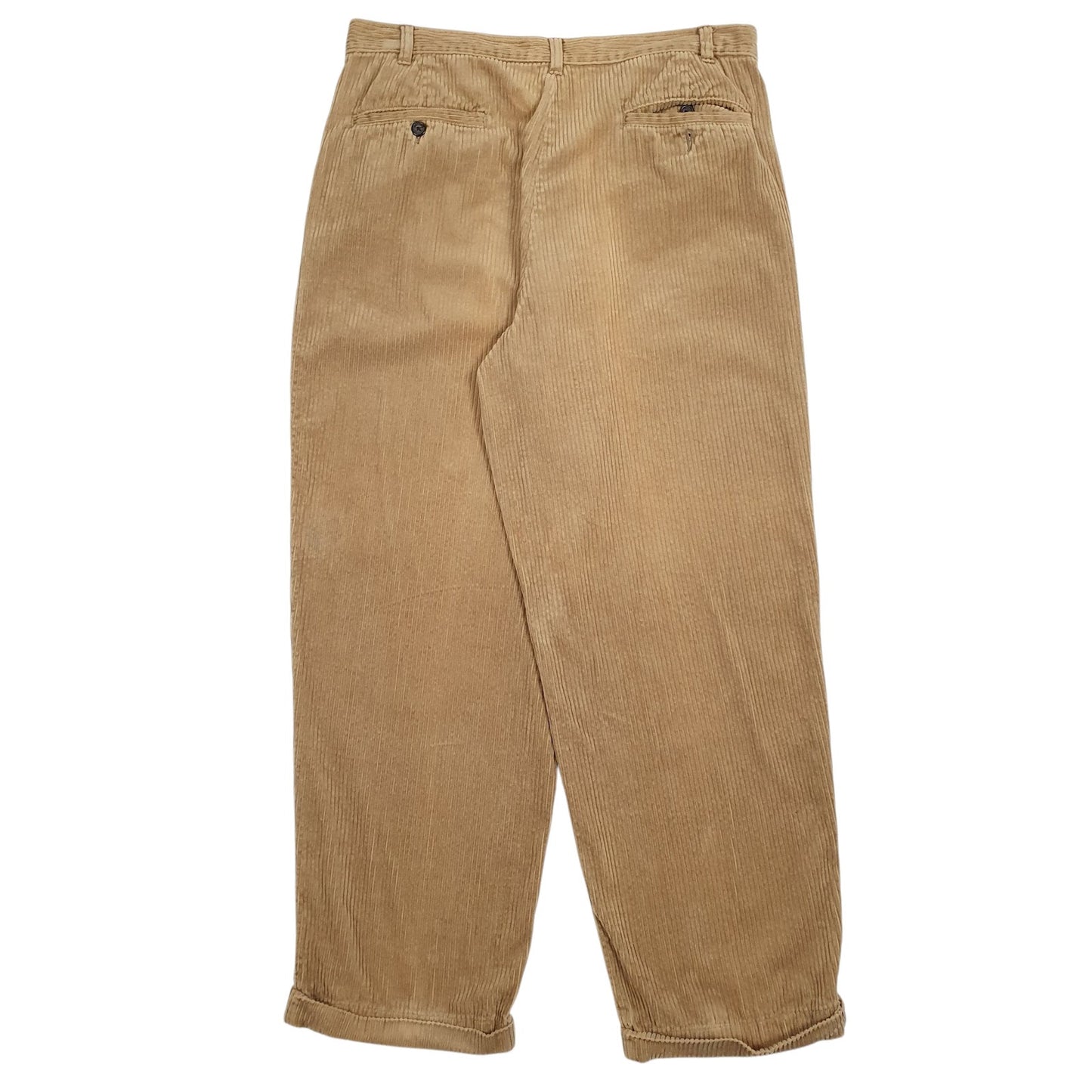 Mens Brown Eddie Bauer Pleated  Trousers