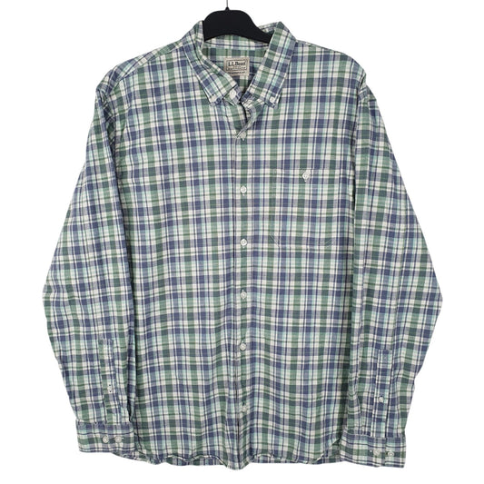 Mens Green L.L.Bean  Long Sleeve Shirt