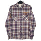 Mens Purple Unbranded Flannel Long Sleeve Shirt