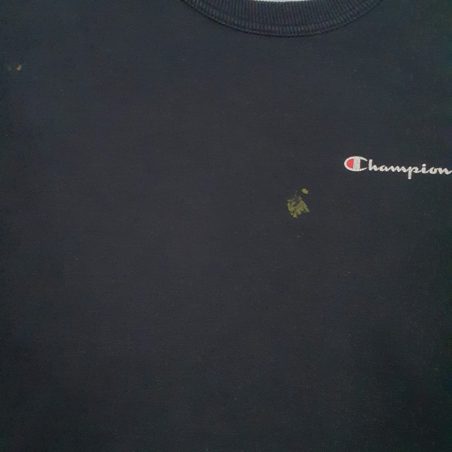 Mens Black Champion  Crewneck Jumper