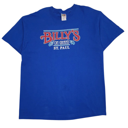 Mens Blue Fruit Of The Loom  Short Sleeve T Shirt