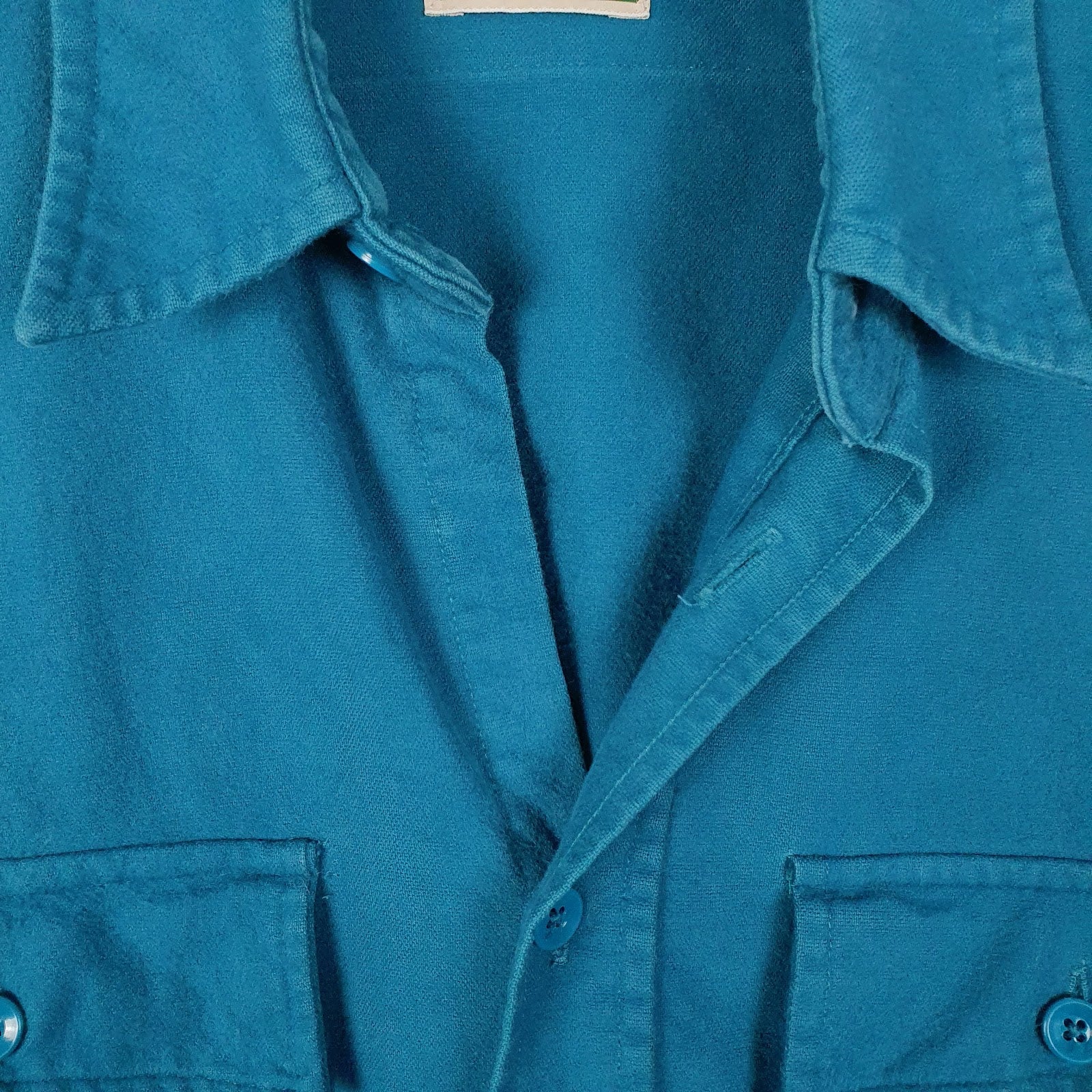 Mens Blue L.L.Bean Chamois Vintage 90s Made In USA  Shirt