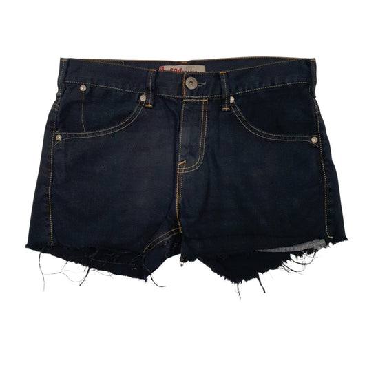 Womens Black Levis 504 Denim Shorts