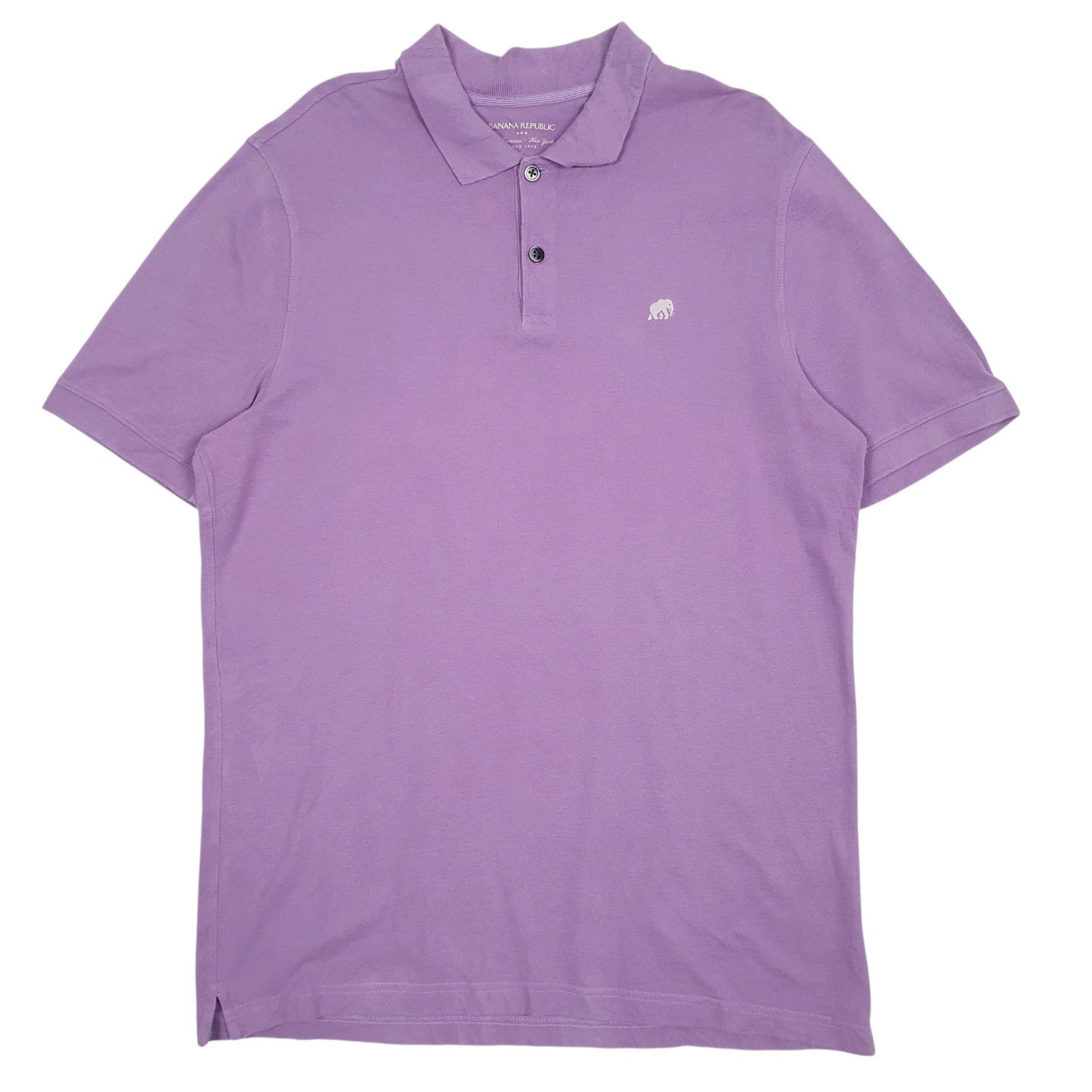 Mens Purple Banna Republic  Short Sleeve Polo Shirt