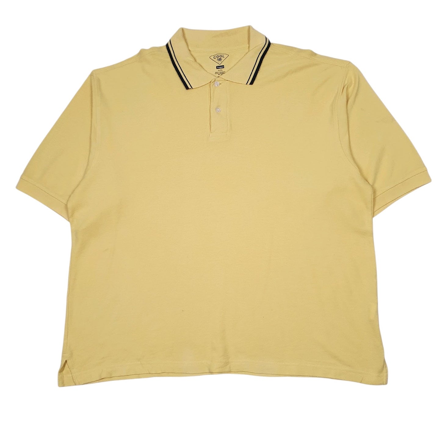 Mens Yellow Haggar  Short Sleeve Polo Shirt