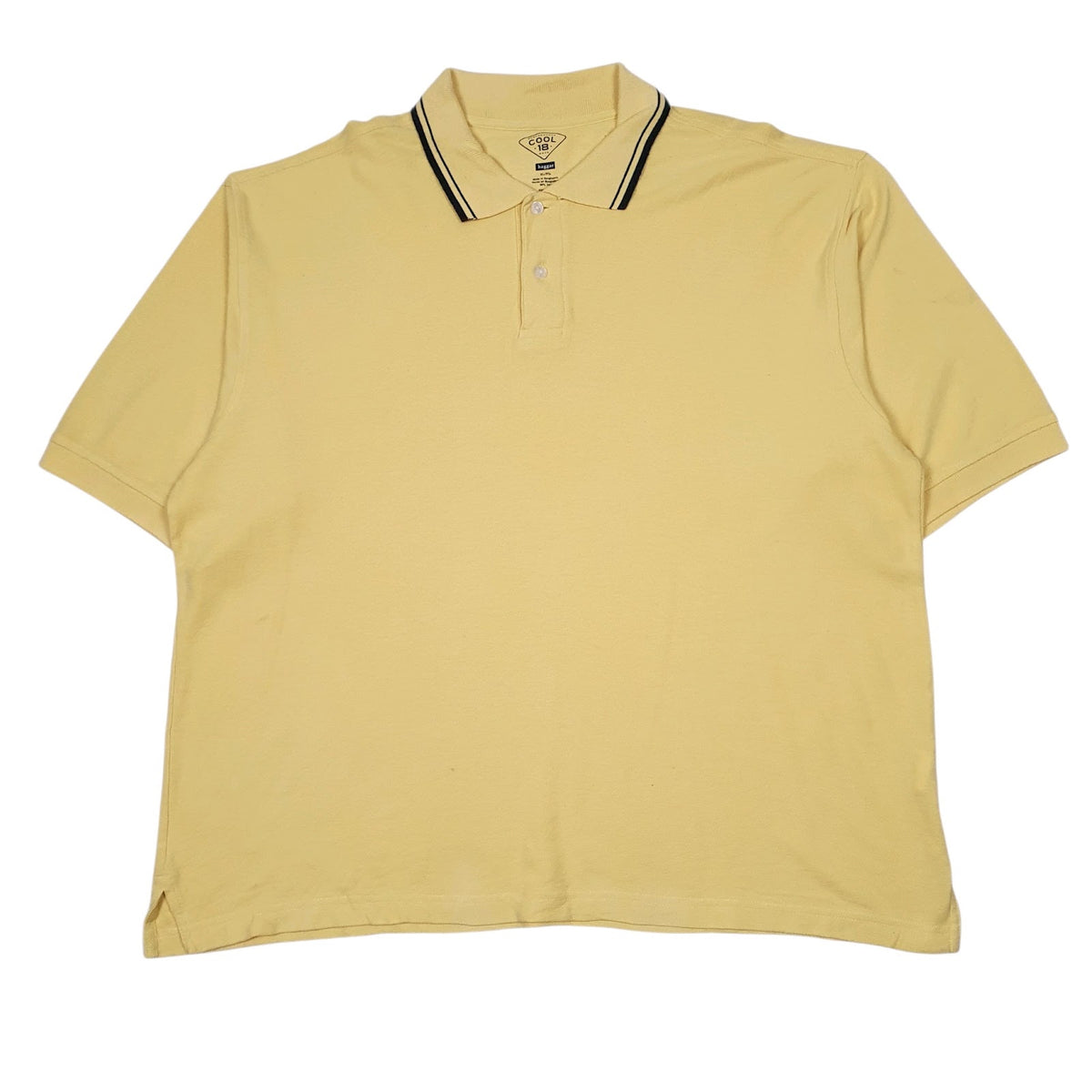 Mens Yellow Haggar  Short Sleeve Polo Shirt