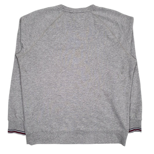 Mens Grey Fila Spellout Crewneck Jumper