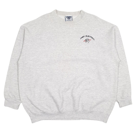 Mens Grey Lee Vintage 90s Crewneck Jumper