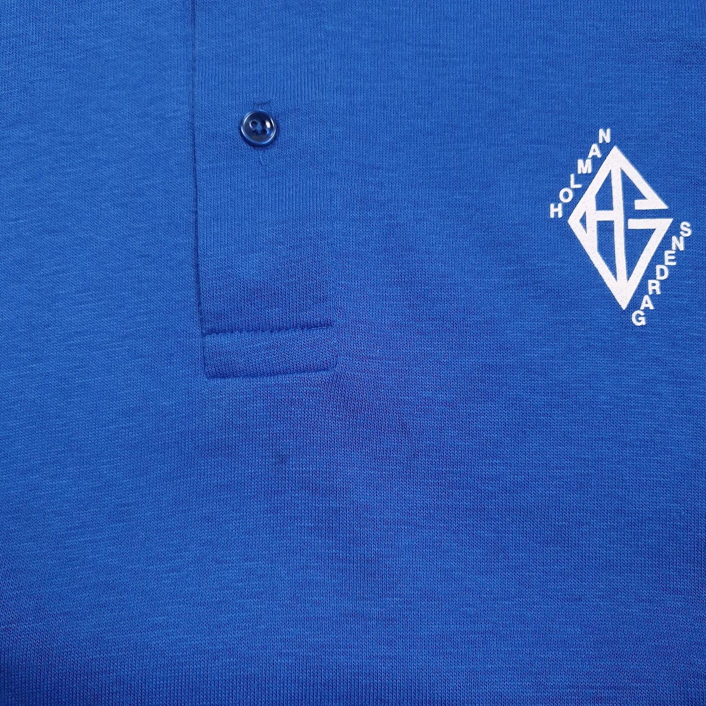 Mens Blue Crystal Springs Vintage 90s Made In USA  Polo Shirt