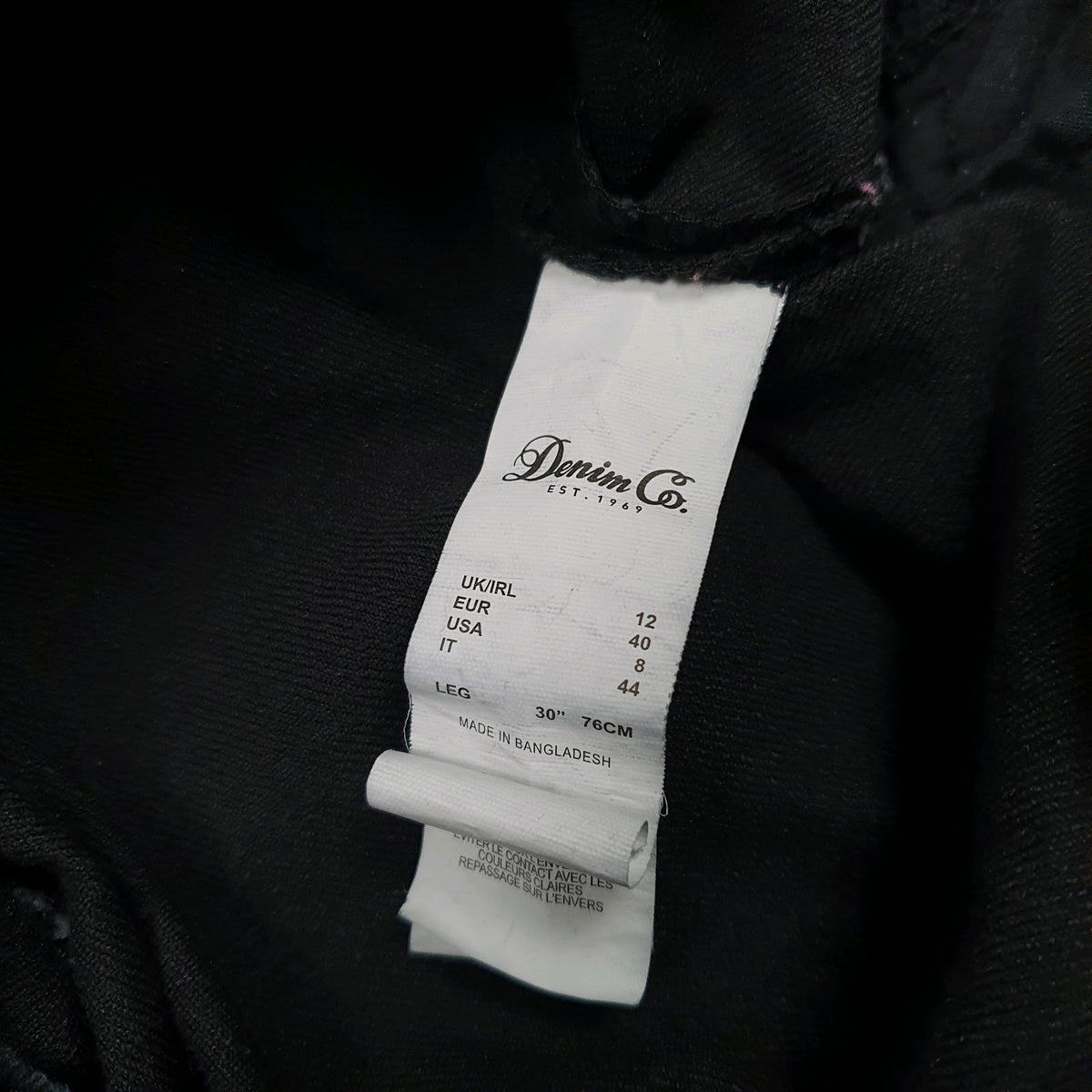 Womens Black Denim & Co   Jeans