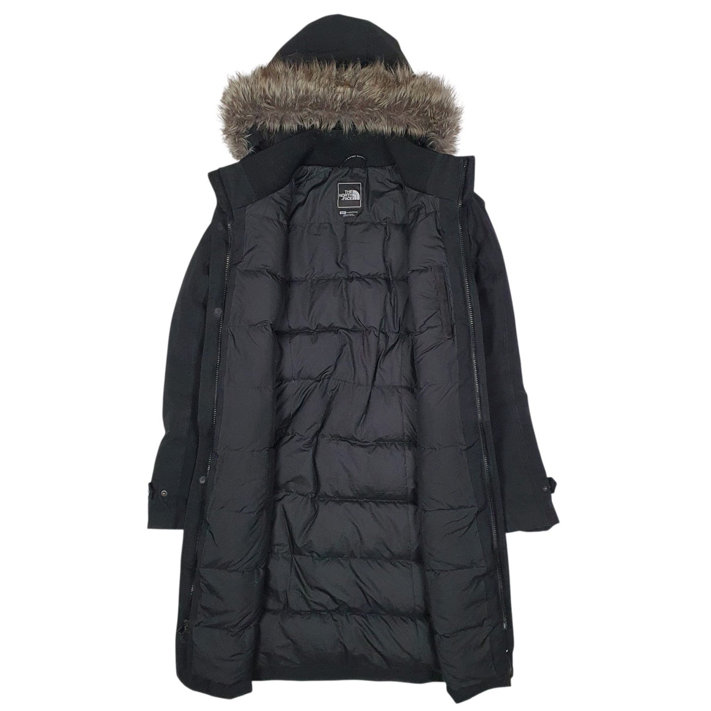 Womens Black The North Face Long Line Trench  Coat