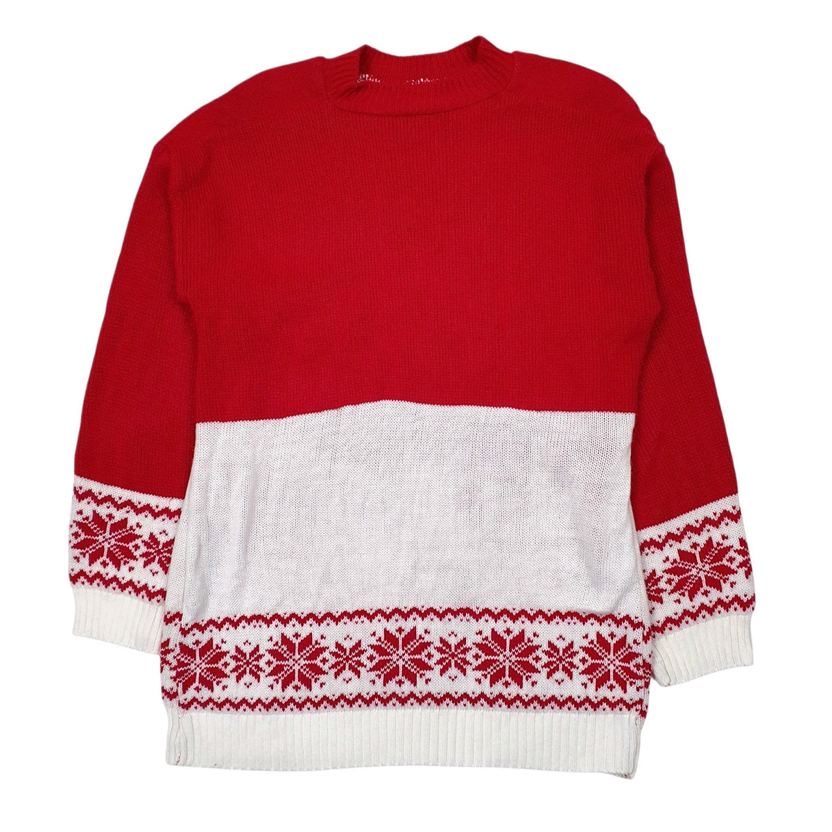 Womens Red Unbranded Knit Christmas Crewneck Jumper