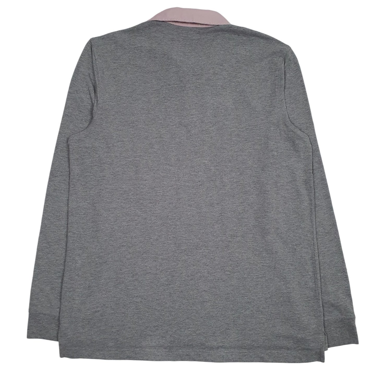Mens Grey Sonoma Rugby Crewneck Polo Shirt