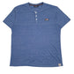 Mens Blue Fila Henley Short Sleeve T Shirt