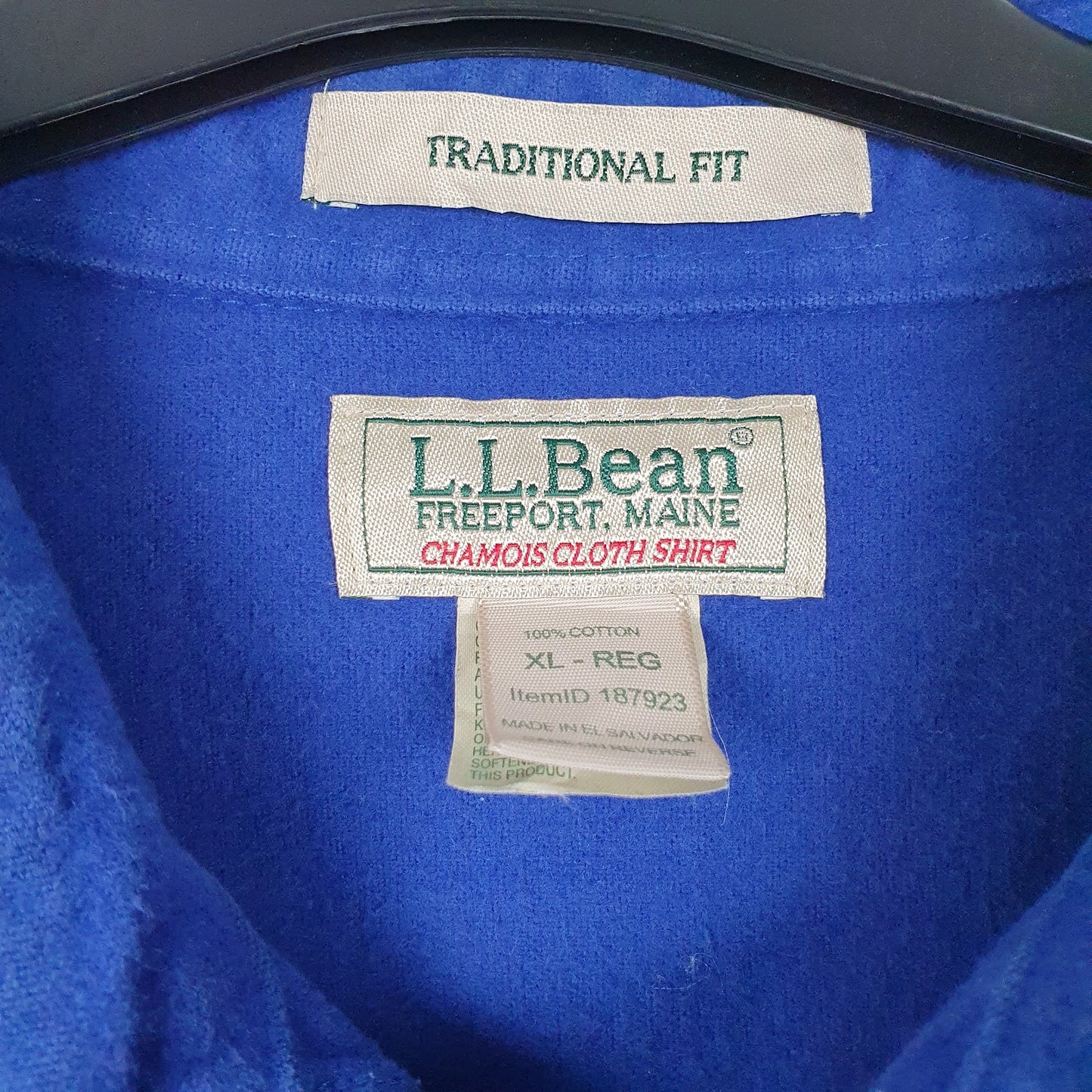Mens Blue L.L.Bean Chamois  Shirt