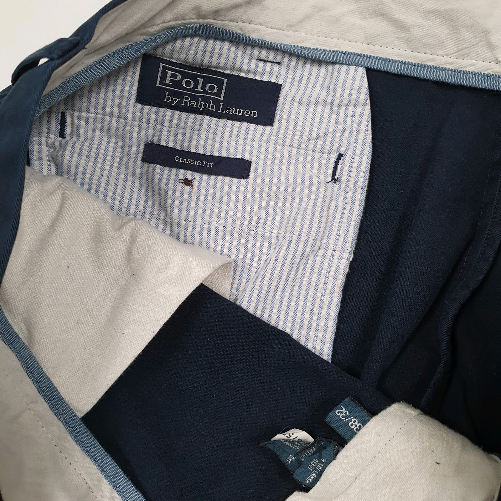 Mens Navy Polo Ralph Lauren Classic Fit  Trousers