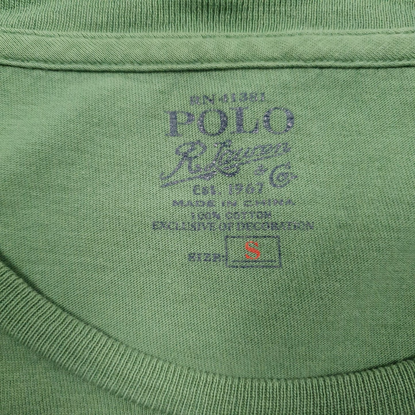 Mens Green Polo Ralph Lauren   T Shirt