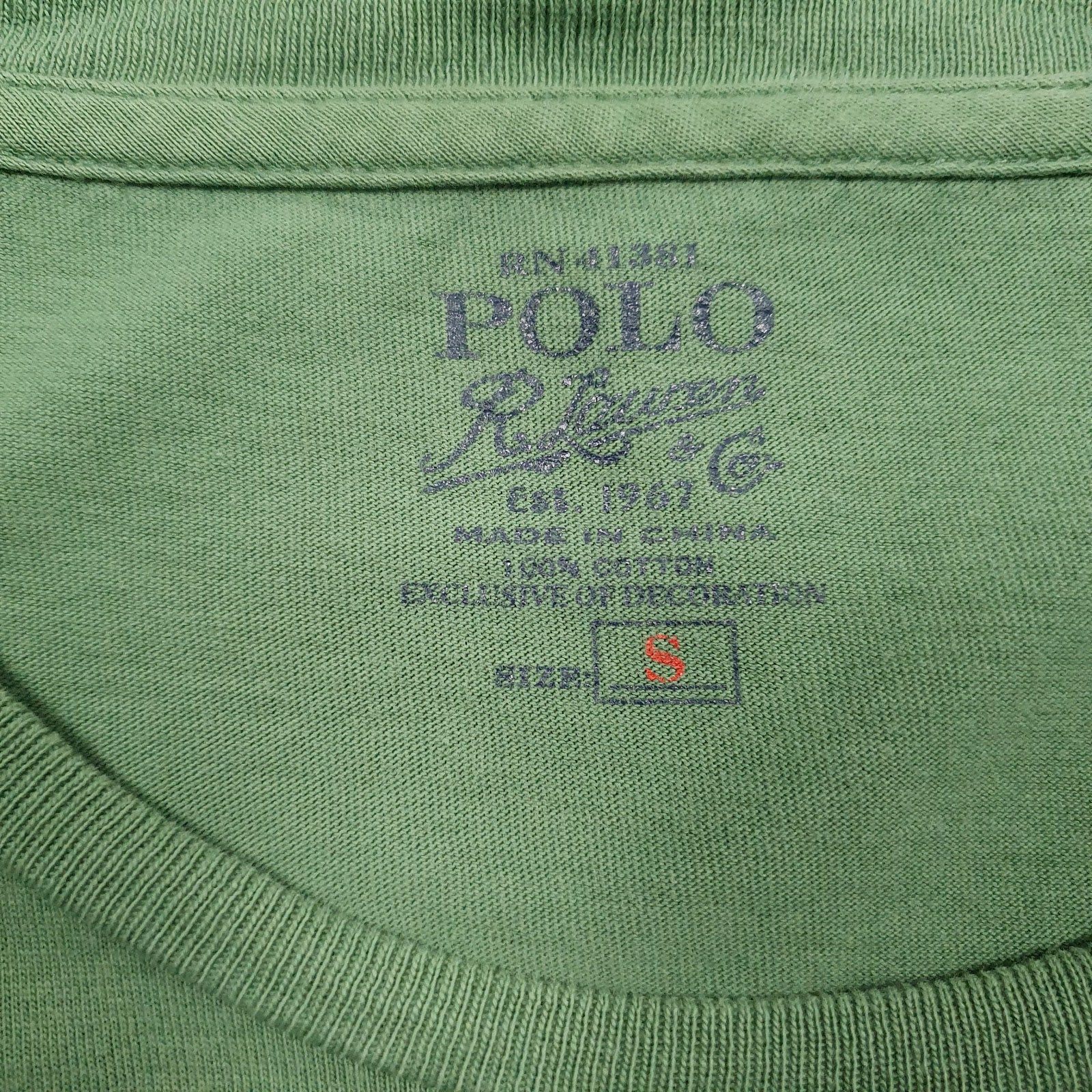 Mens Green Polo Ralph Lauren   T Shirt
