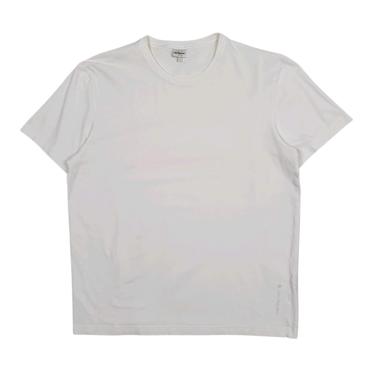 Mens White Calvin Klein  Short Sleeve T Shirt