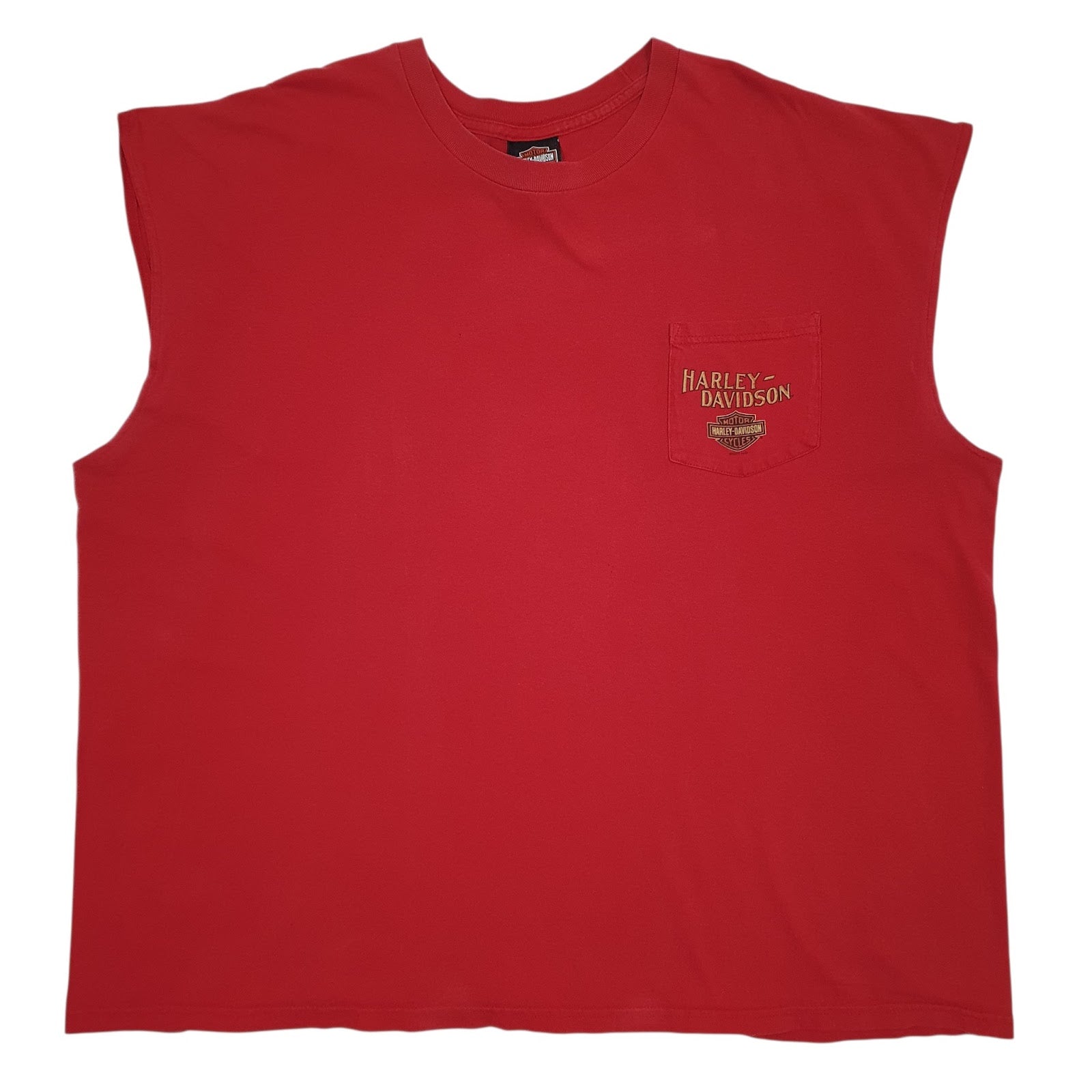 Mens Red Harley Davidson  Short Sleeve T Shirt