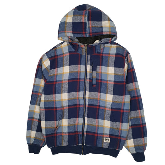 Mens Blue Lee Active Sherpa Lined Hoodie  Coat