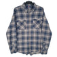 Mens Blue Canada Highways Flannel Long Sleeve Shirt