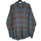 Mens Blue L.L.Bean Flannel Long Sleeve Shirt