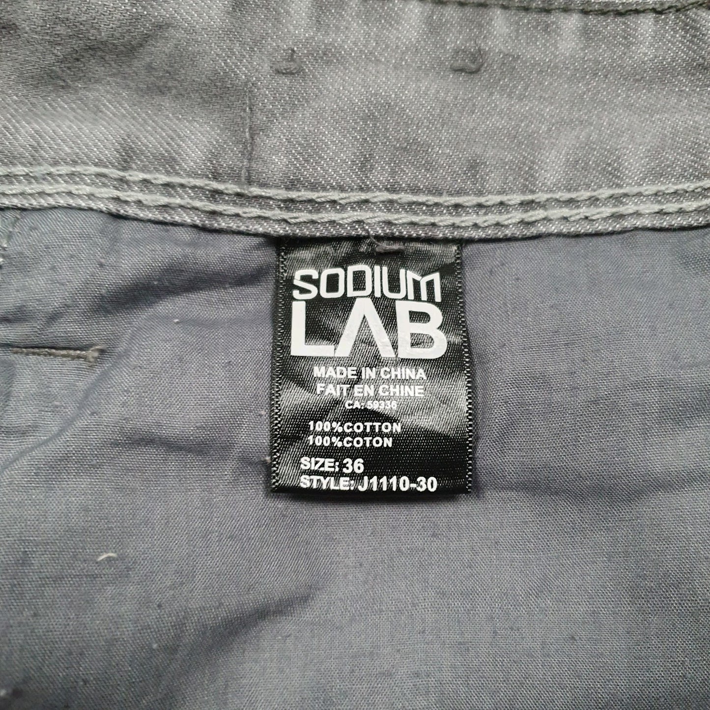 Mens Grey Sodium Lab   Shorts