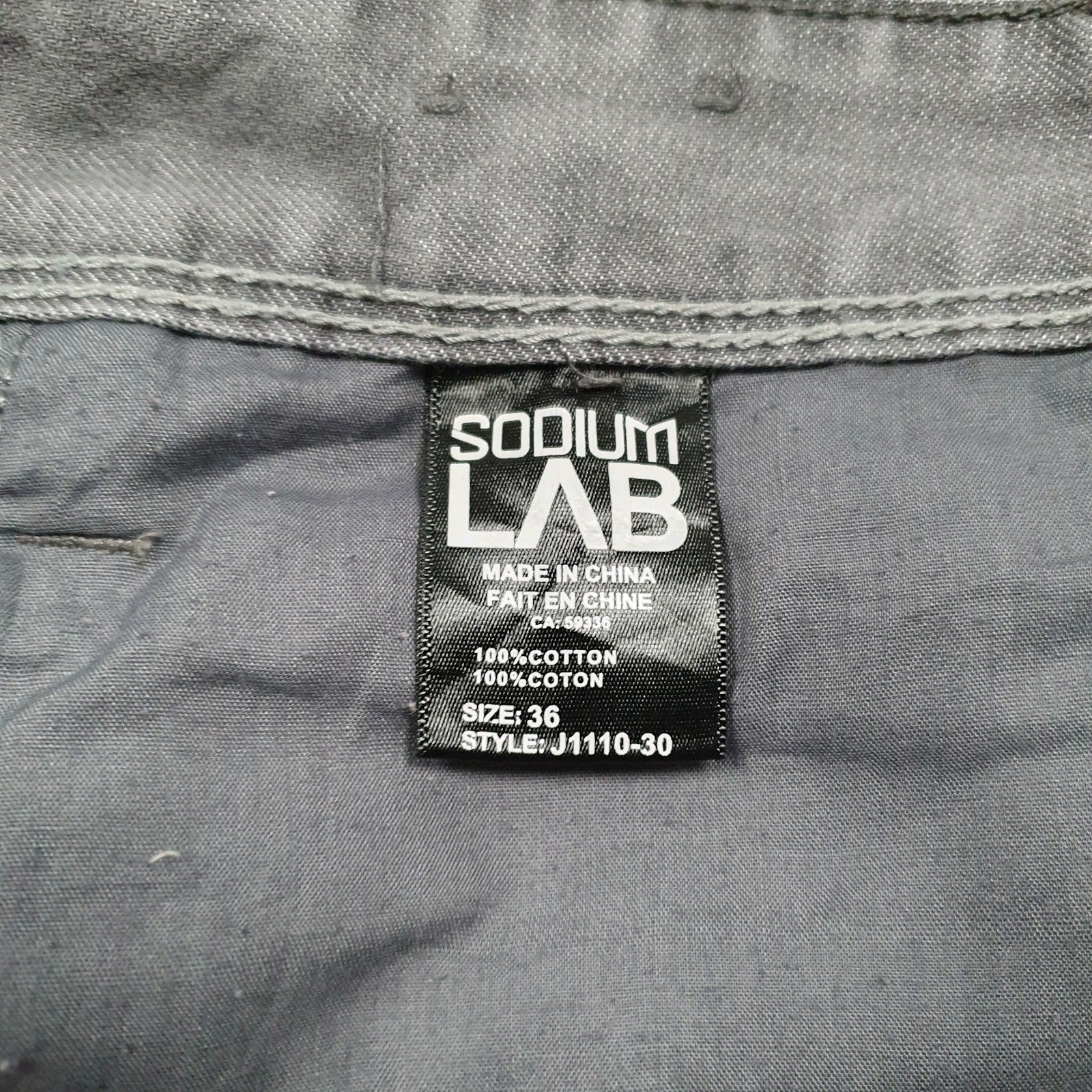 Mens Grey Sodium Lab   Shorts
