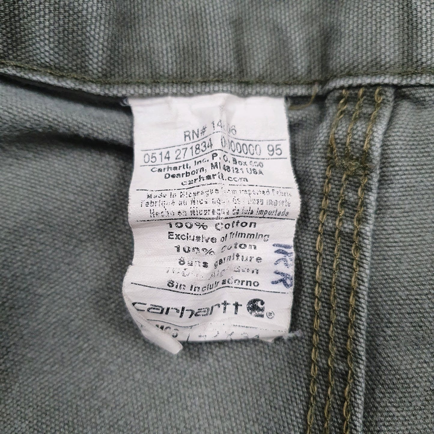 Mens Grey Carhartt   Trousers