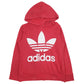 Womens Red Adidas Spellout Hoodie Jumper