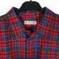 Mens Red Mariella Plaid Flannel Vintage 90s  Shirt