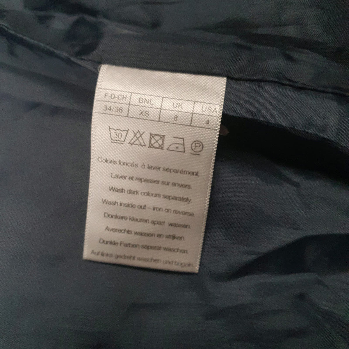 Womens Blue Damart Padded Button Up  Coat