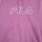 Womens Pink Fila Spellout Hoodie Jumper