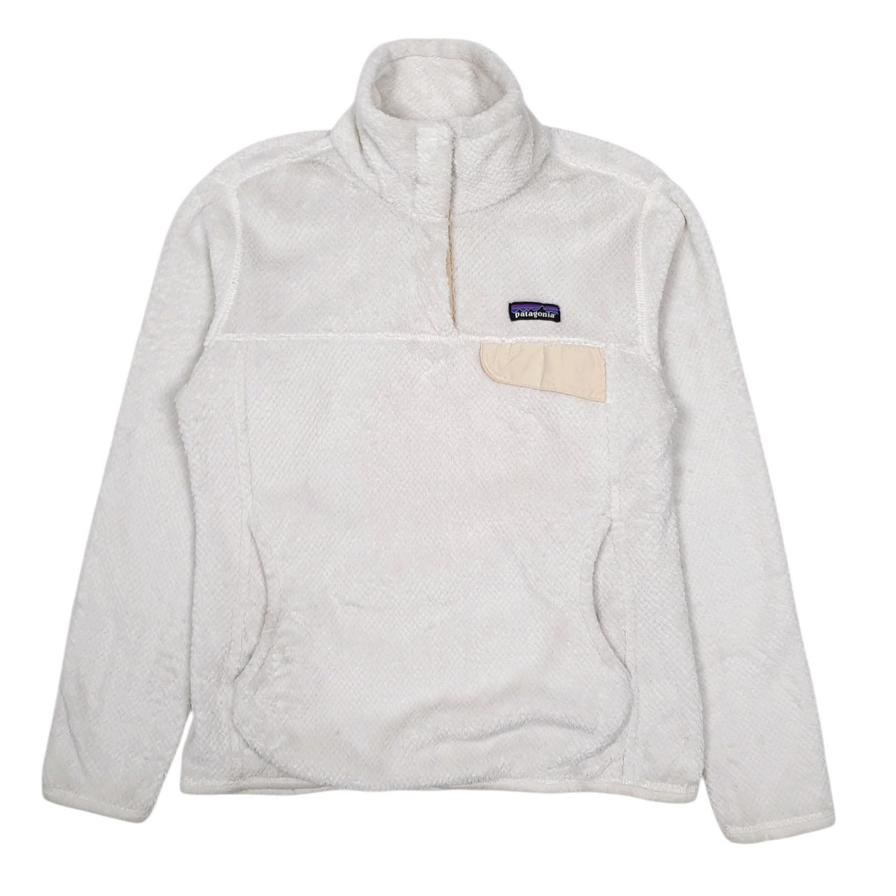 Womens White Patagonia Re Tool Snap T Quarter Zip Jumper
