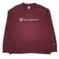 Mens Burgundy Champion Spellout Crewneck Jumper