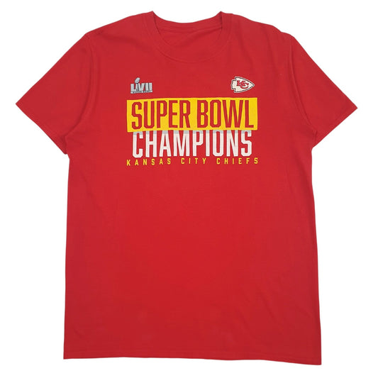 Mens Red Unbranded Kansas City Chiefs Super Bowl Champions Short Sleeve T Shirt